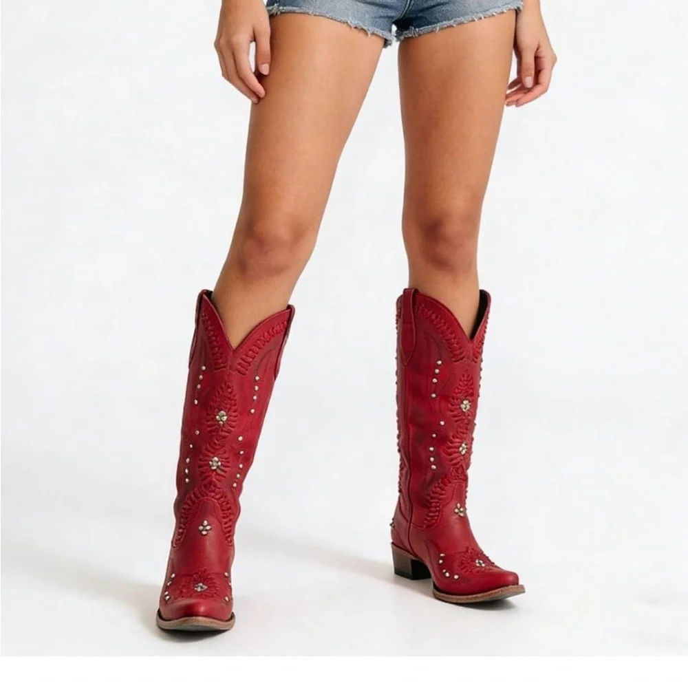 Cowboy Boots for Women- Knee High Western Cowgirl Boots - Picture 5 of 8